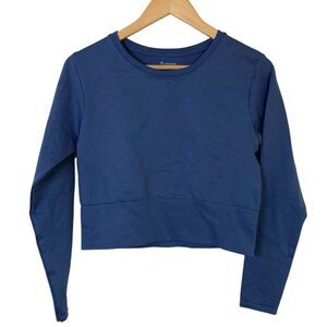 OFFLINE By Aerie Womens Sidewalk Seamless‎ Long Sleeve Cropped T-Shirt XL Blue